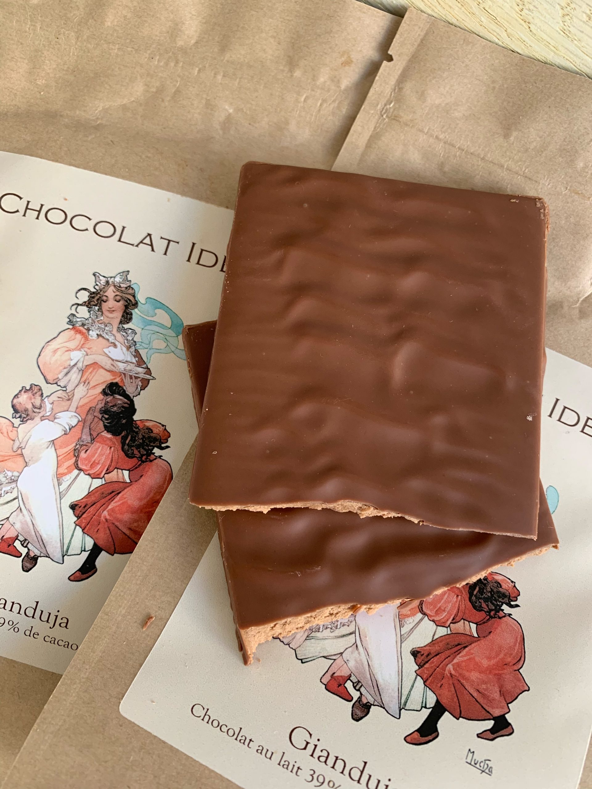 La tablette gianduja chocolat idéal Paris Le Chocolat dans tous nos